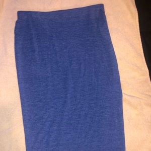 Blue pencil skirt